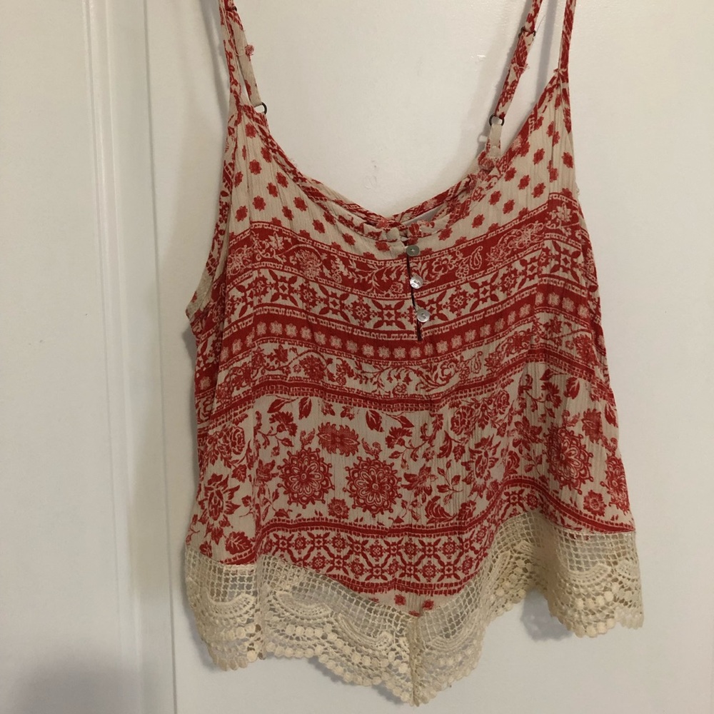 Lace, Aztec Printed Tank Top